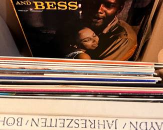 Vintage vinyl record collection