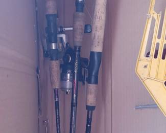 Various Fishing Poles.