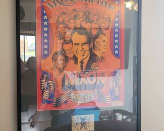 Nixon's the One framed poster.