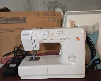 Sewing machine with cover, pedal and box - used ONCE!