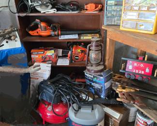 Chainsaw, Air Compressor, Railroad Lantern, Saw, Sander, Toolbox, Saws, Sprayer, Ryobi, Birdhouse, More!