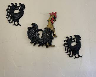Roosters - As legend has it, if a rooster would come into your kitchen it would bring you good luck and good fortune.