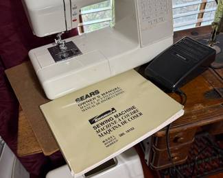 Sears Kenmore or table Sewing Machine with carrying case - Model # 385.19153