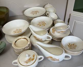 Jewel Tea Autumn Leaf dish set