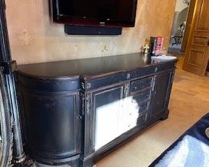 long black dresser