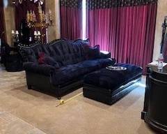 black upholstered ottoman coffee table