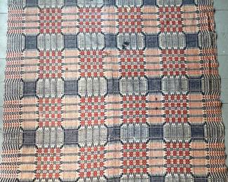 3 Color Loom Made Coverlet