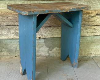 Bench in Old Blue Paint