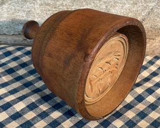 Round Wooden Butter Mold