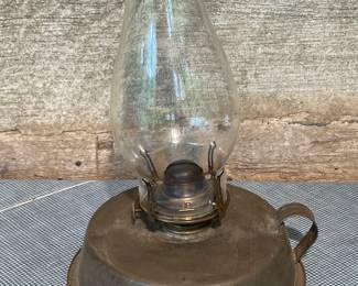 Early Tin Finger Oil Lamp