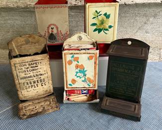 Old Tin Match Safes incl. Advertising