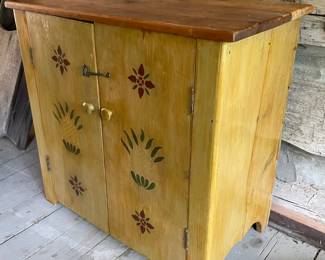 Vintage Folk Art Cabinet