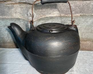 Early Cast Iron Tea Kettle