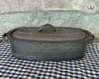 Grey Granite Fish Cooker/ Steamer