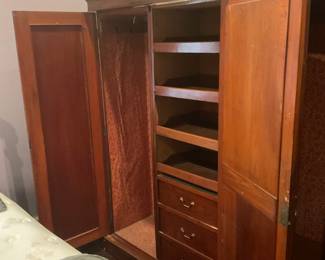 Interior of armoire