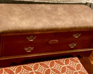 Cedar chest with seat