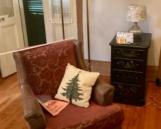 Floor lamps, chair