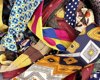 Literally hundreds of vintage neckties from the 40’s thru the 80’s. Love some of these prints!!