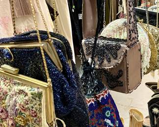 Tapestry and beaded bag from all eras