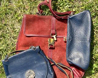 Leather and suede handbags $5-20