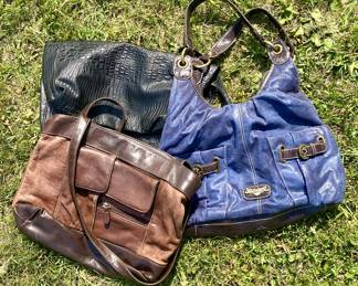Leather shoulder bags like these typically priced 5-$10