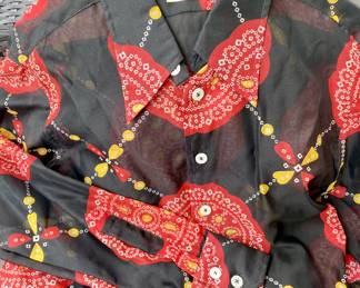 See through nylon 70’s shirt is deadstock! Unworn vintage