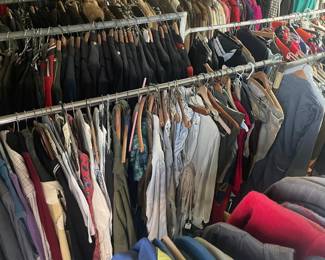 Racks and racks of vintage clothing awaits you!