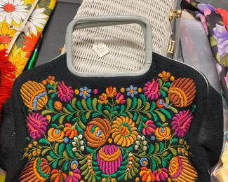 Beautifully embroidered wool purse