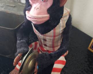 Cymbal monkey, toy monkey with cymbals