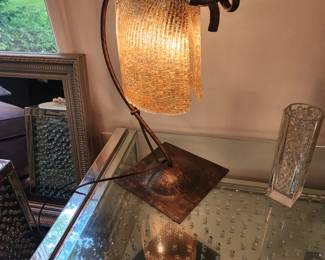 Lovely lamp with custom made glass shade