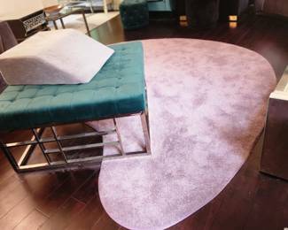 Kidney shaped rug