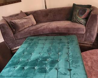 Velvet sofa and Velvet coffee table