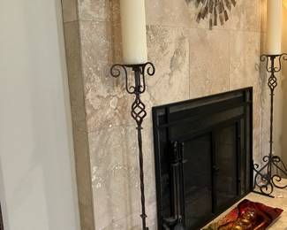 #54 $180.00 Pair of iron candelabras 42x12