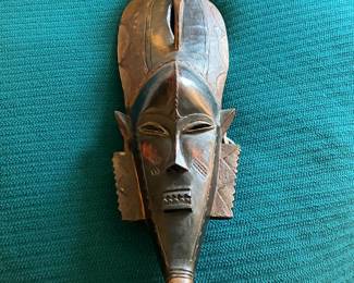 #72 $140.00 African Guro wood mask tribal Ivory Coast 28x7