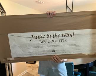#41 $180.00 American Indian 45x18 limited print Bev Doolittle "Music in the wind"