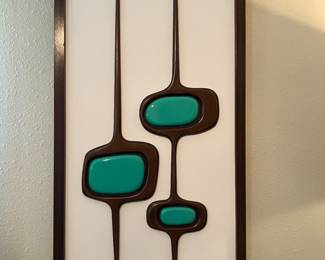 #18 $500.00 $250 each Modern MCM artwork Turkish artist Retro Modern World (retail $560 each) 39x19 1/2