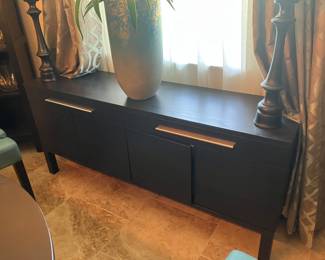 #40 $320.00 Sideboard black with 2 drawers/2 cab27Tx62Wx16D IKEA Besta