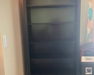 #29 $120.00 for both OR $60 each Two black bookcases 78x35x14 IKEA Billy