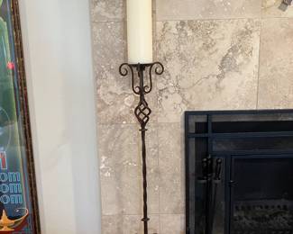 #54 $180.00 Pair of iron candelabras 42x12