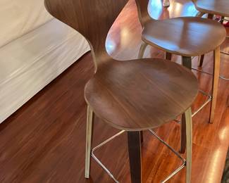 #44 $460.00 4 matching barstools Norman 4 stools counter height 26"Hx17W from Interior icons