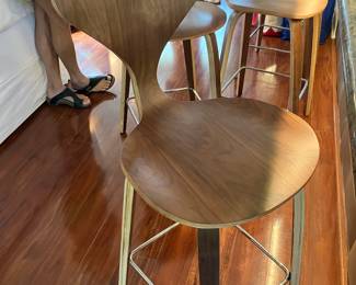 #44 $460.00 4 matching barstools Norman 4 stools counter height 26"Hx17W from Interior icons