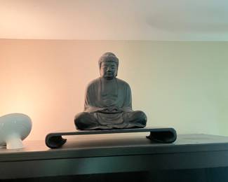 #32 $280.00 Cast iron buddha (gift to Todd's parent) 14Wx9x13