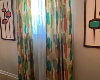 #19 - $150 per pair Curtains set by Spoon flower 85Tx48 (2 sets) (new $134 per panel)