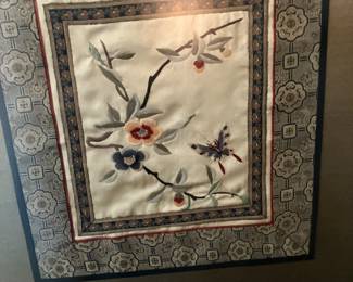 #93 $150.00 Embroidery Chinese silk set of 2 - 20x18