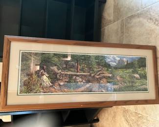 #41 $180.00 American Indian 45x18 limited print Bev Doolittle "Music in the wind"