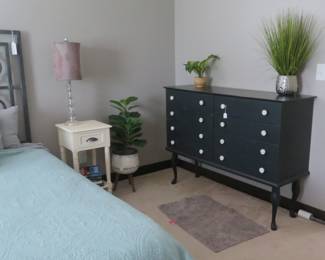 Black dresser.