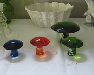 Another view of Viking glass mushrooms.