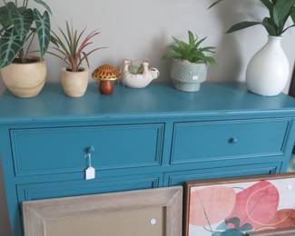 Wonderful teal blue dresser.