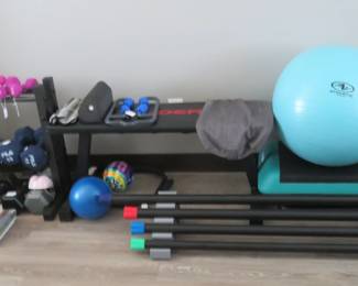 Lots of high quality exercise equipment.