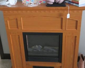Electric fireplace.